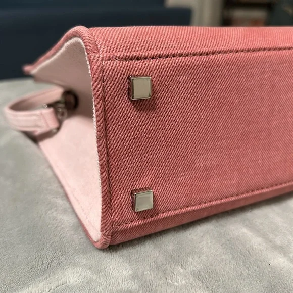 Michael Kors Scarlett Medium Denim Satchel Bag - Picture 8 of 16